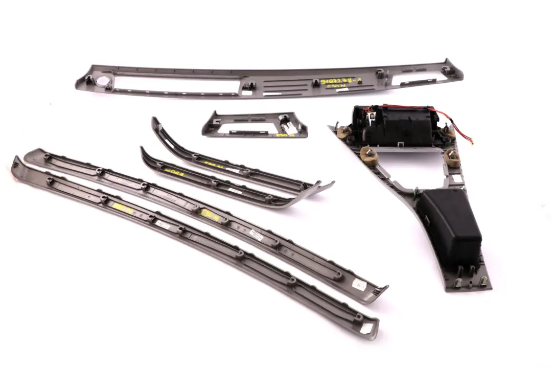 BMW 3 Series 1 E90 E91 LCI Set Trim Dashboard Console Strip Satin Silber Silver - SKU rhd-9197278-1 - Part number 9197278