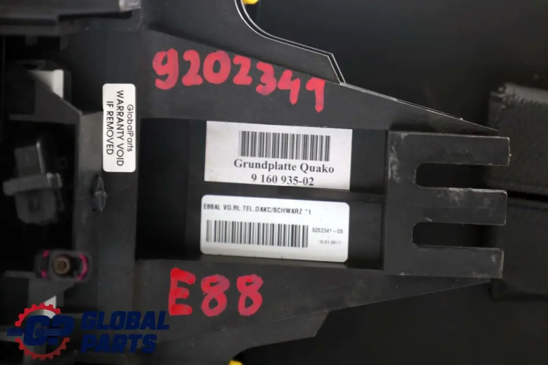 Console Arm Rest Armrest Black Rear Trim Cover Telephone to BMW 1 Series E88 with Part number 9202341 BMW 1 Series E88 Console Arm Rest Armrest Black Rear Trim Cover Telephone - SKU rhd-9202341 - Part number 9202341