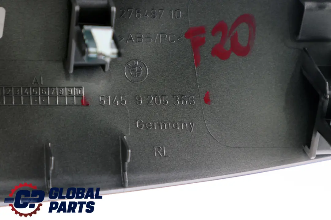 Interior Decor Trim Panel Dashboard Cover Satinsilber Silver to BMW 1 Series 1 F20 with Part number 9205366 BMW 1 Series 1 F20 Interior Decor Trim Panel Dashboard Cover Satinsilber Silver - SKU rhd-9205366-1 - Part number 9205366