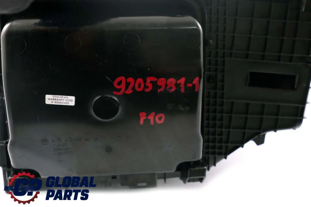 BMW 5 Series F10 F11 LCI Glove Storage Box Glovebox Black 9192998 - SKU rhd-9205981-1 - Part number 9205981
