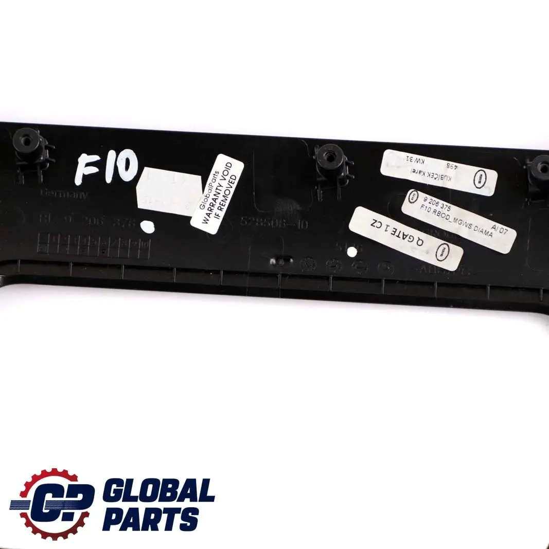 Trim Cover Centre Console Ash Dash Black to BMW 5 Series F10 F11 LCI with Part number 9206376 BMW 5 Series F10 F11 LCI Trim Cover Centre Console Ash Dash Black - SKU rhd-9206376 - Part number 9206376