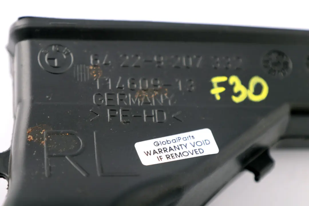 Heater Rear Duct Intermediate Piece to BMW 1 2 3 Series F20 F21 F22 F30 with Part number 9207332 BMW 1 2 3 Series F20 F21 F22 F30 Heater Rear Duct Intermediate Piece - SKU rhd-9207332-1 - Part number 9207332