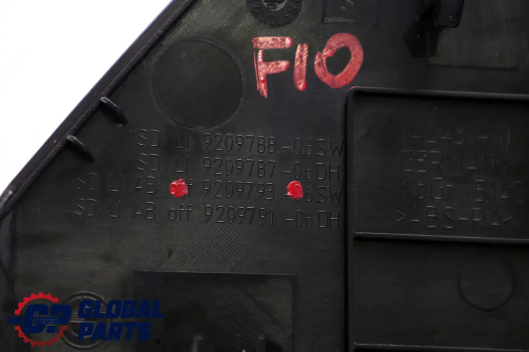 BMW 5 Series F10 F11 Side Panel Left N/S Cover Trim Dashboard Black - SKU rhd-9209793 - Part number 9209793