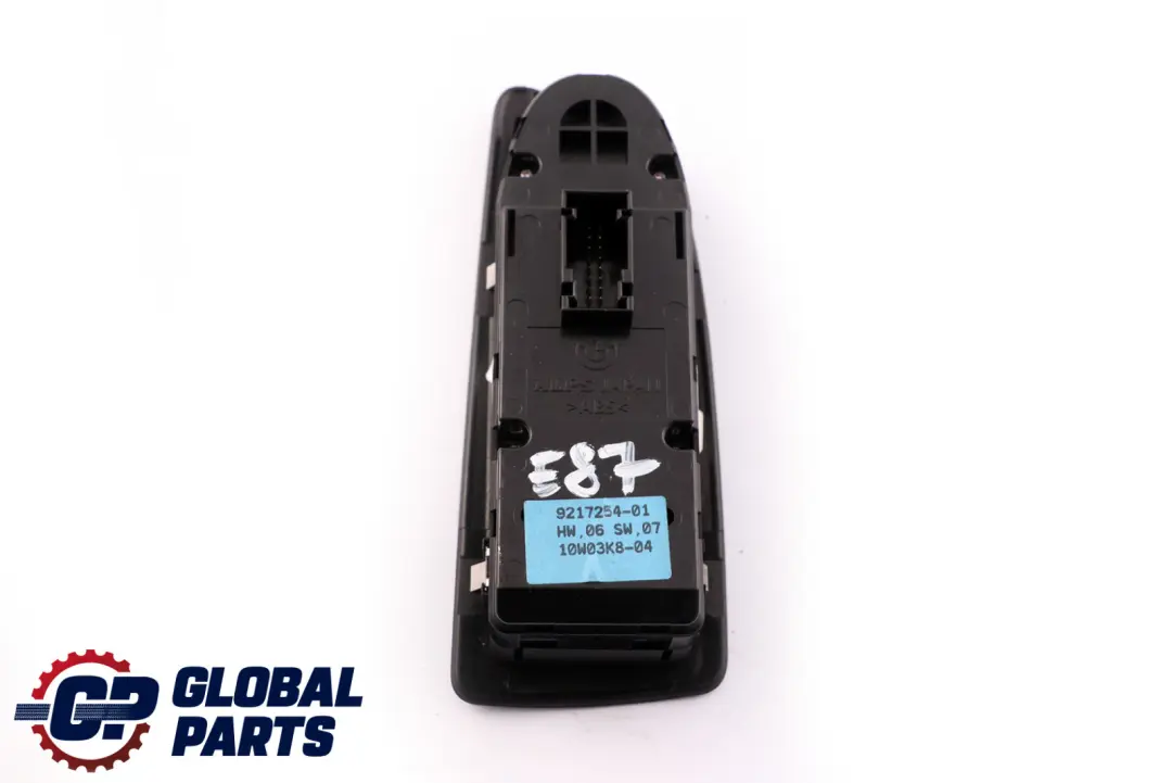 BMW 1 Series E87 E87N Switch Window Lifter Driver's Side Right Black - SKU rhd-9217254 - Part number 9217254