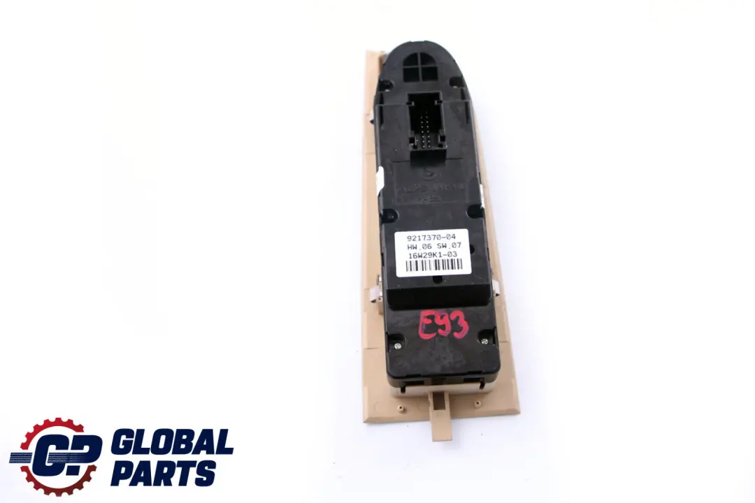 BMW 3 Series E93 Switch Window Lifter Driver's Side Right O/S Beige - SKU rhd-9217370 - Part number 9217370