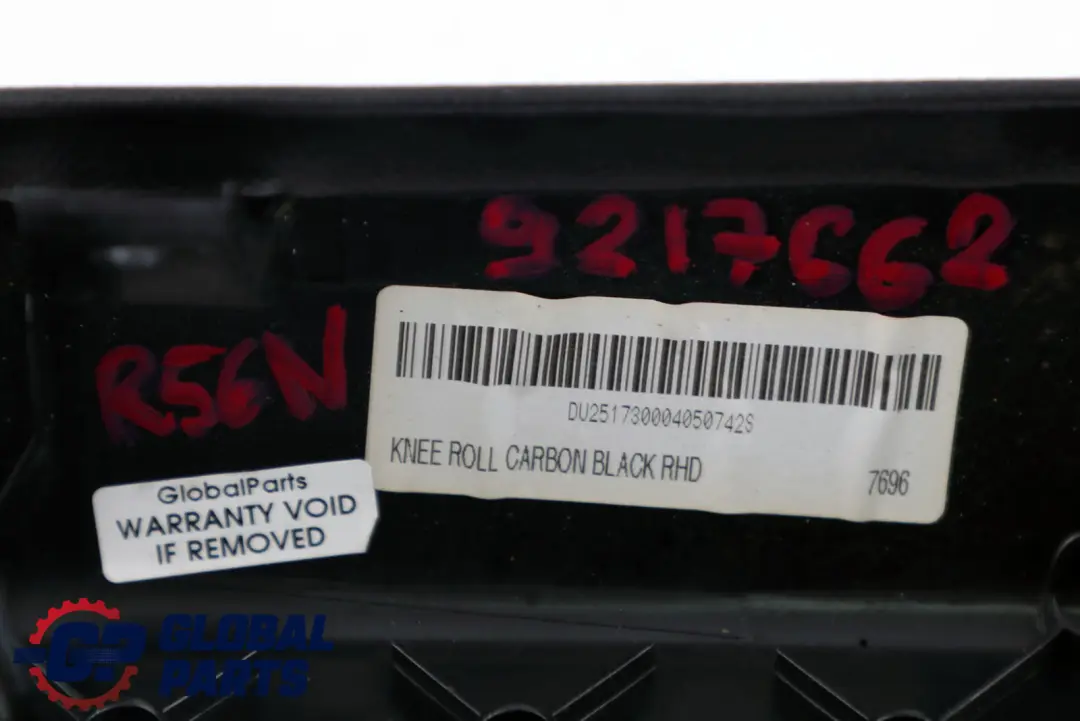 Mini Cooper R56 Knee Protection Cover Trim Passenger's Side N/S Carbon Black - SKU rhd-9217662 - Part number 9217662