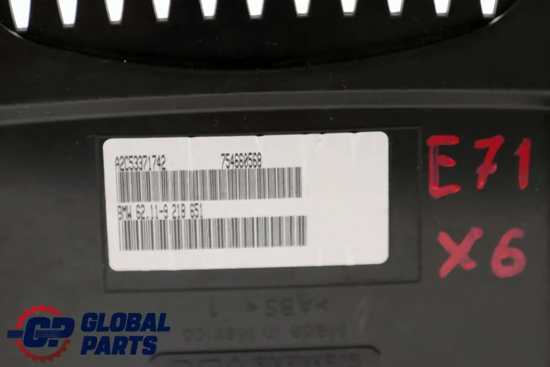 BMW X6 Series E71 Instrument Cluster Speedo Clocks Automatic 9218651 - SKU rhd-9218651 - Part number 6976284