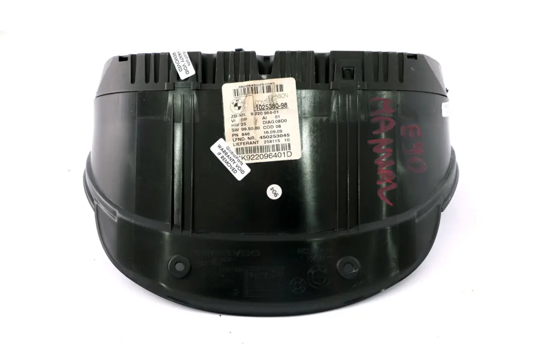 Instrument Cluster Speedo Clocks Diesel 9220964 to BMW 3 X1 Series E84 E90 E91 with Part number 6983488 BMW 3 X1 Series E84 E90 E91 Instrument Cluster Speedo Clocks Diesel 9220964 - SKU rhd-9220964 - Part number 6983488