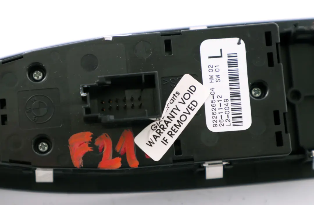Driver's Side Switch Window Lifter O/S to BMW 1 2 Series F21 F22 F87 F23 F34 LCi with Part number 9226265 BMW 1 2 Series F21 F22 F87 F23 F34 LCi Driver's Side Switch Window Lifter O/S - SKU rhd-9226265 - Part number 9226265