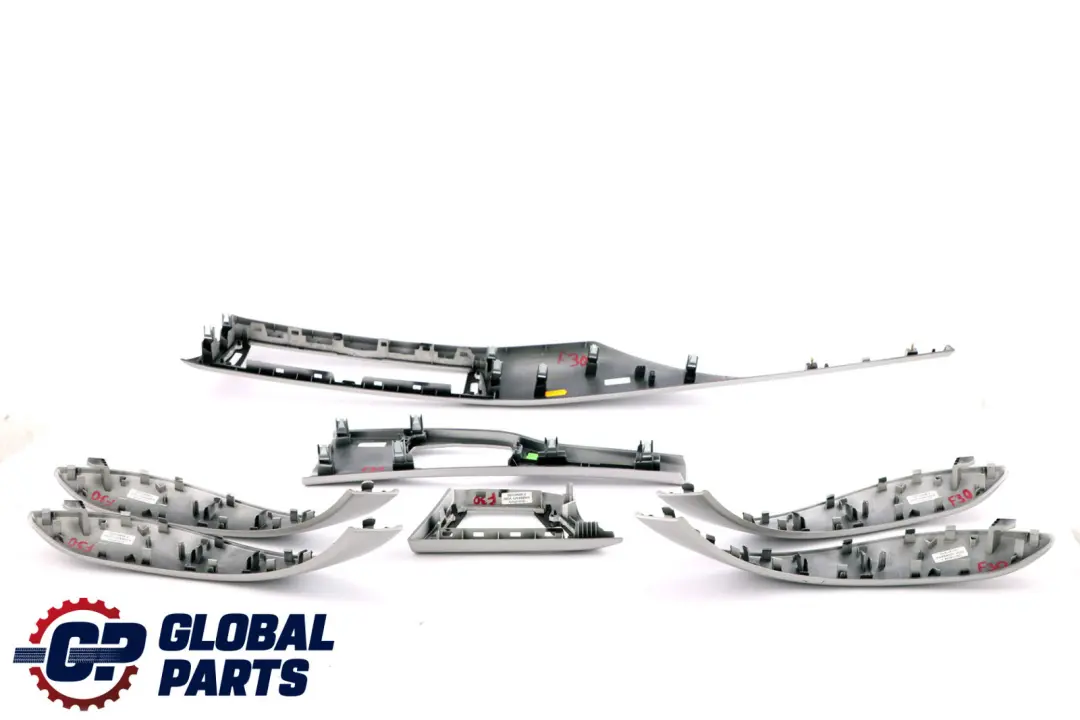 Set Interior Trim Strip Dashboard Cover Satinsilber Silver to BMW 3 Series F30 with Part number 9231207 BMW 3 Series F30 Set Interior Trim Strip Dashboard Cover Satinsilber Silver - SKU rhd-9231207-1 - Part number 9231207