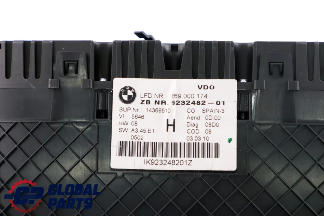 Instrument Cluster Petrol Speedometer Automatic to BMW Z4 Series E89 with Part number 9232482 BMW Z4 Series E89 Instrument Cluster Petrol Speedometer Automatic - SKU rhd-9232482 - Part number 9232482