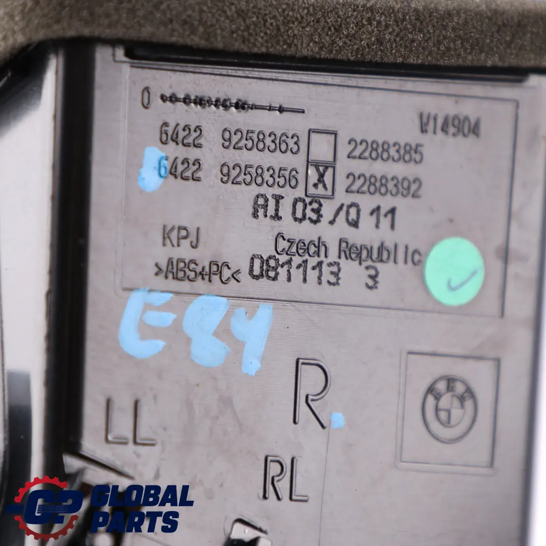 Fresh Air Grille Right O/S Vent Dash Dashboard to BMW X1 Series E84 with Part number 9258356 BMW X1 Series E84 Fresh Air Grille Right O/S Vent Dash Dashboard - SKU rhd-9258356 - Part number 9258356