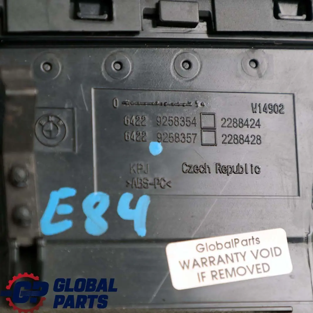 BMW X1 Series E84 Fresh Air Grille Center Vent Dash Dashboard - SKU rhd-9258357 - Part number 9258357