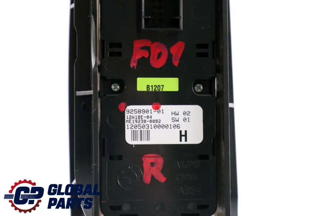 BMW 7 Series F01 F02 Door Window Lifter Switch Control Unit Power Fold - SKU rhd-9258901 - Part number 9258901