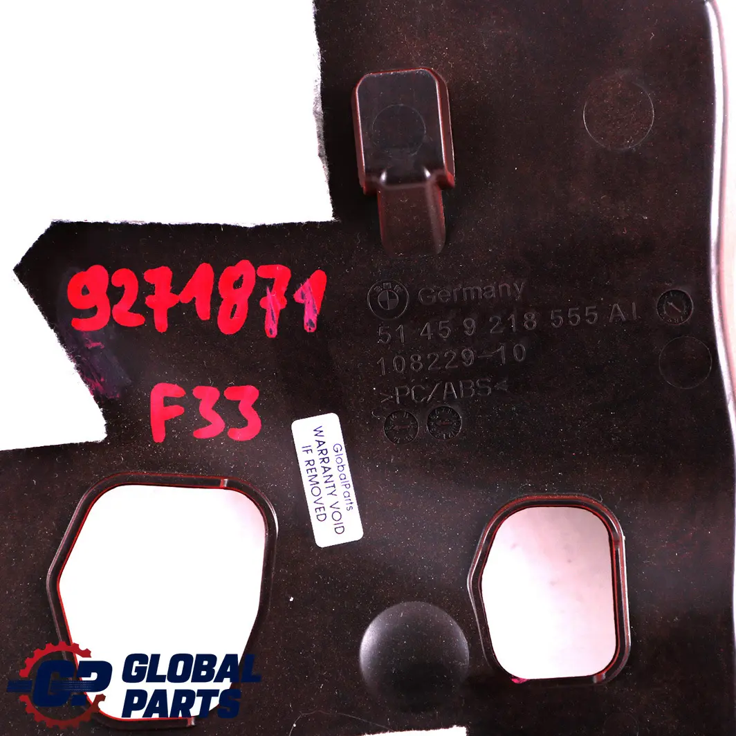 Passenger's Left N/S Footwell Trim Panel Coral Red to BMW 4 Series F32 F33 with Part number 9218555 BMW 4 Series F32 F33 Passenger's Left N/S Footwell Trim Panel Coral Red - SKU rhd-9271871 - Part number 9218555