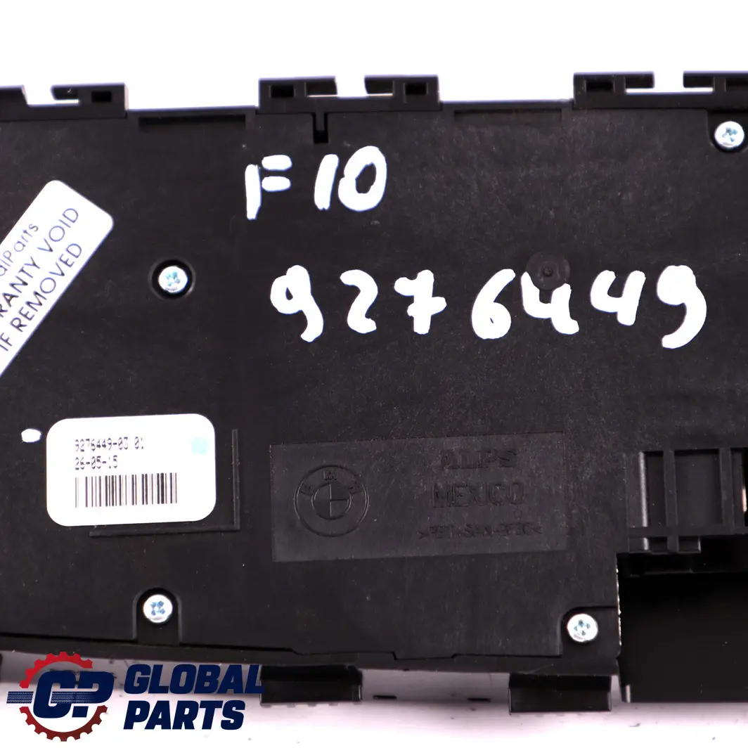 BMW 5 F10 F11 LCI Front Left Seat Adjustment Switch N/S Control Module - SKU rhd-9276449 - Part number 9276449