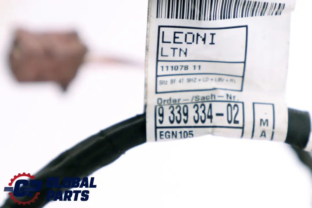 Front Left N/S Passenger Seat Wiring Cable Loom to BMW 3 F80 M3 with Part number 9339334 BMW 3 F80 M3 Front Left N/S Passenger Seat Wiring Cable Loom - SKU rhd-9339334 - Part number 9339334