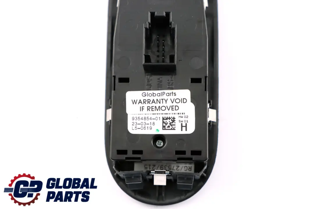 Driver's Side Right O/S Window Lifter Switch Power Fold to Mini F56 with Part number 9354854 Mini F56 Driver's Side Right O/S Window Lifter Switch Power Fold - SKU rhd-9354854 - Part number 9354854