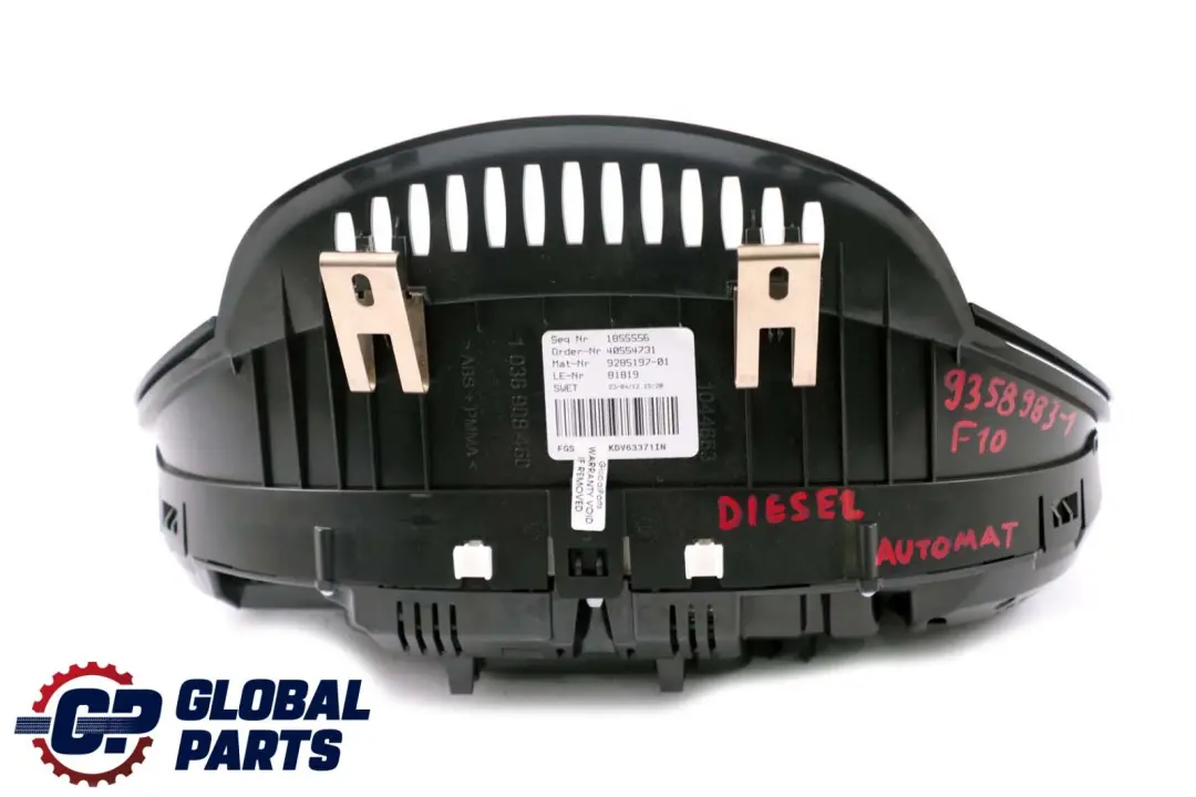Instrument Cluster Speedo Clocks Automatic 9285197 to BMW 5 Series F10 Diesel with Part number 9358983 BMW 5 Series F10 Diesel Instrument Cluster Speedo Clocks Automatic 9285197 - SKU rhd-9358983-1 - Part number 9358983