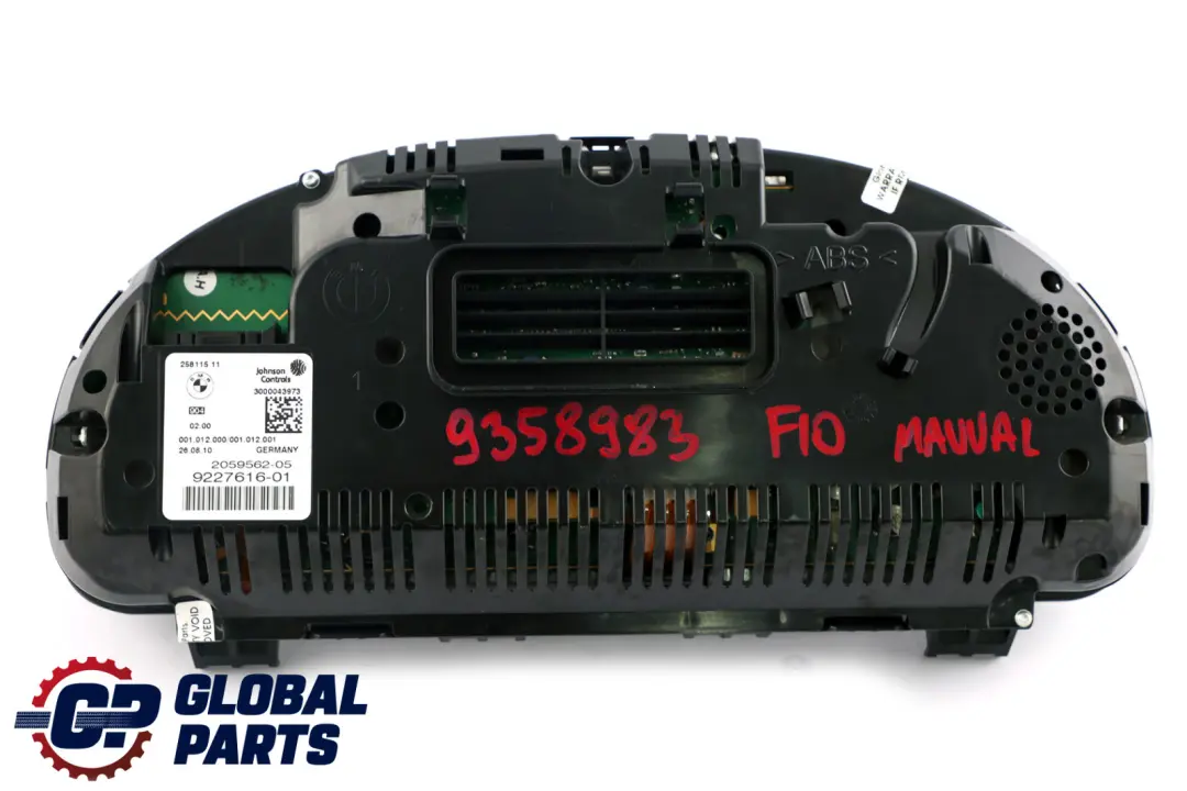 Instrument Cluster Speedo Clocks Manual 9227616 to BMW 5 Series F10 with Part number 9358983 BMW 5 Series F10 Instrument Cluster Speedo Clocks Manual 9227616 - SKU rhd-9358983 - Part number 9358983