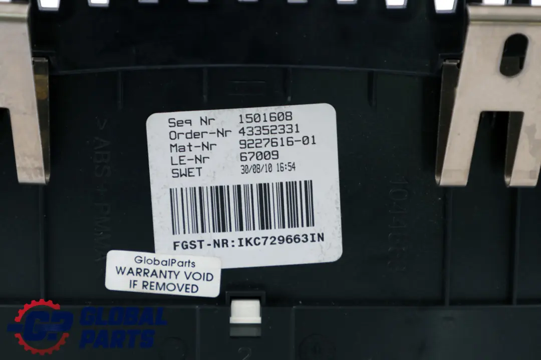 Instrument Cluster Speedo Clocks Manual 9227616 to BMW 5 Series F10 with Part number 9358983 BMW 5 Series F10 Instrument Cluster Speedo Clocks Manual 9227616 - SKU rhd-9358983 - Part number 9358983