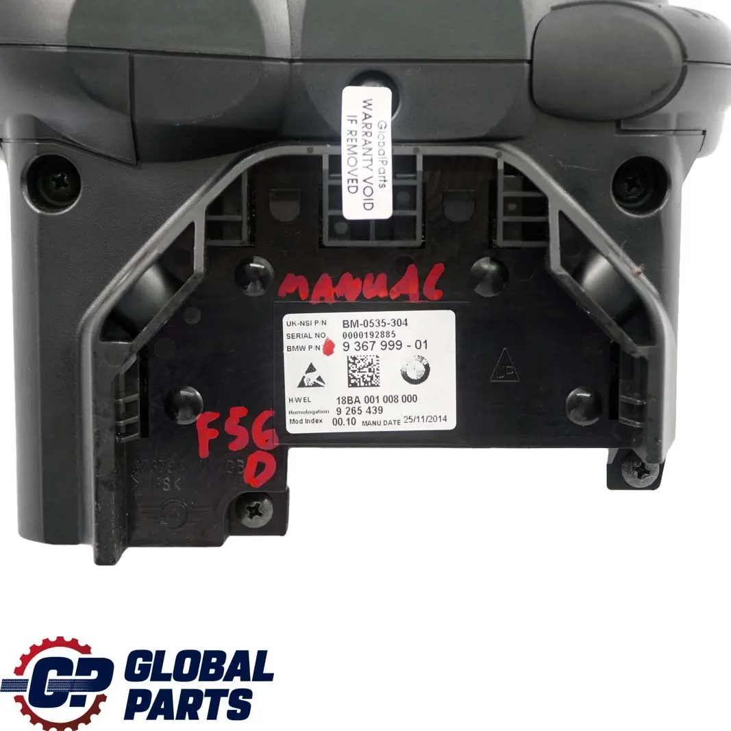 Speedometer Speedo Clock Instrument Cluster to Mini Cooper D F55 F56 with Part number 9367999 Mini Cooper D F55 F56 Speedometer Speedo Clock Instrument Cluster - SKU rhd-9367999 - Part number 9367999