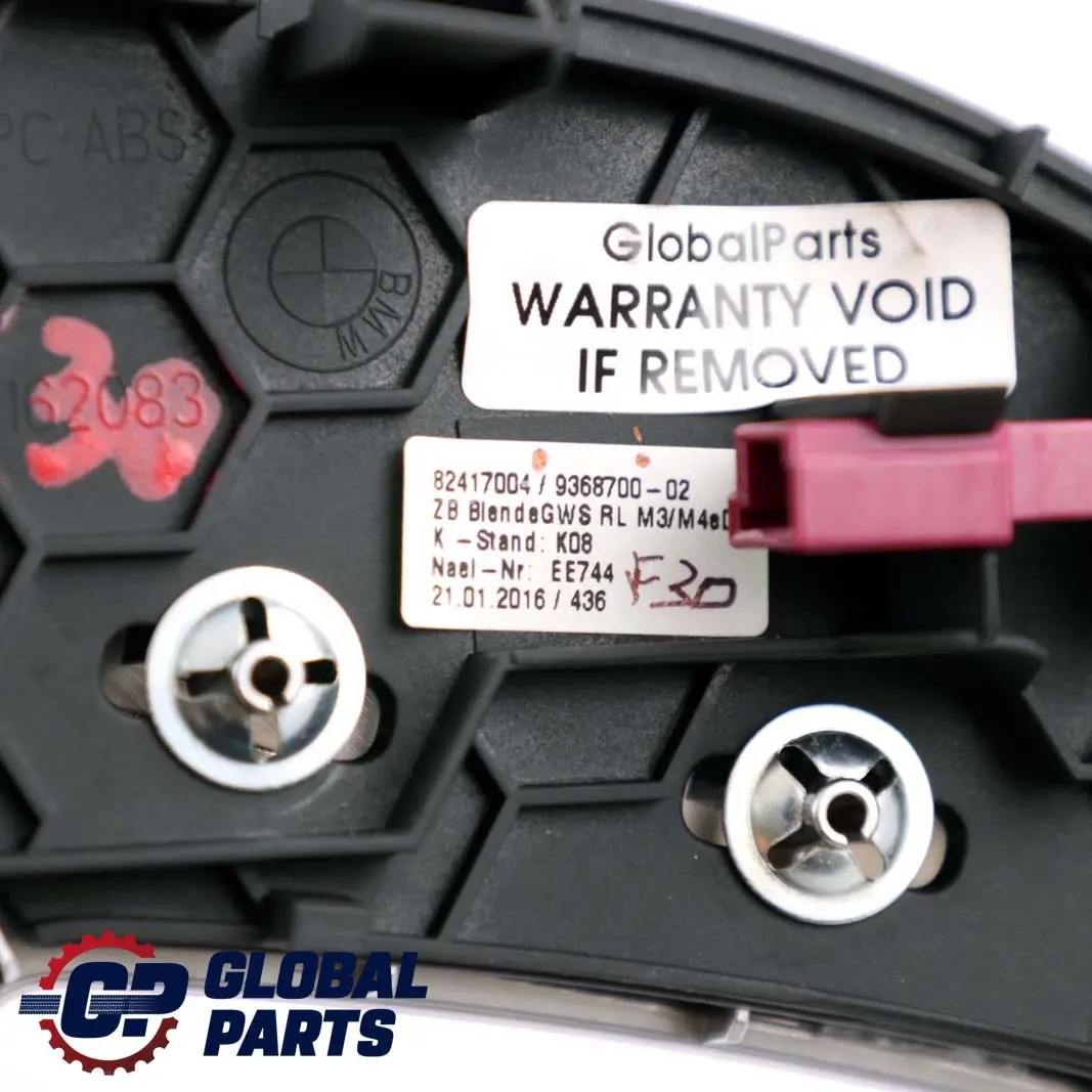 BMW 3 F30 LCI 330e Hybrid Cover Panel Gear Selector Switch Gearbox - SKU rhd-9368700 - Part number 9368700