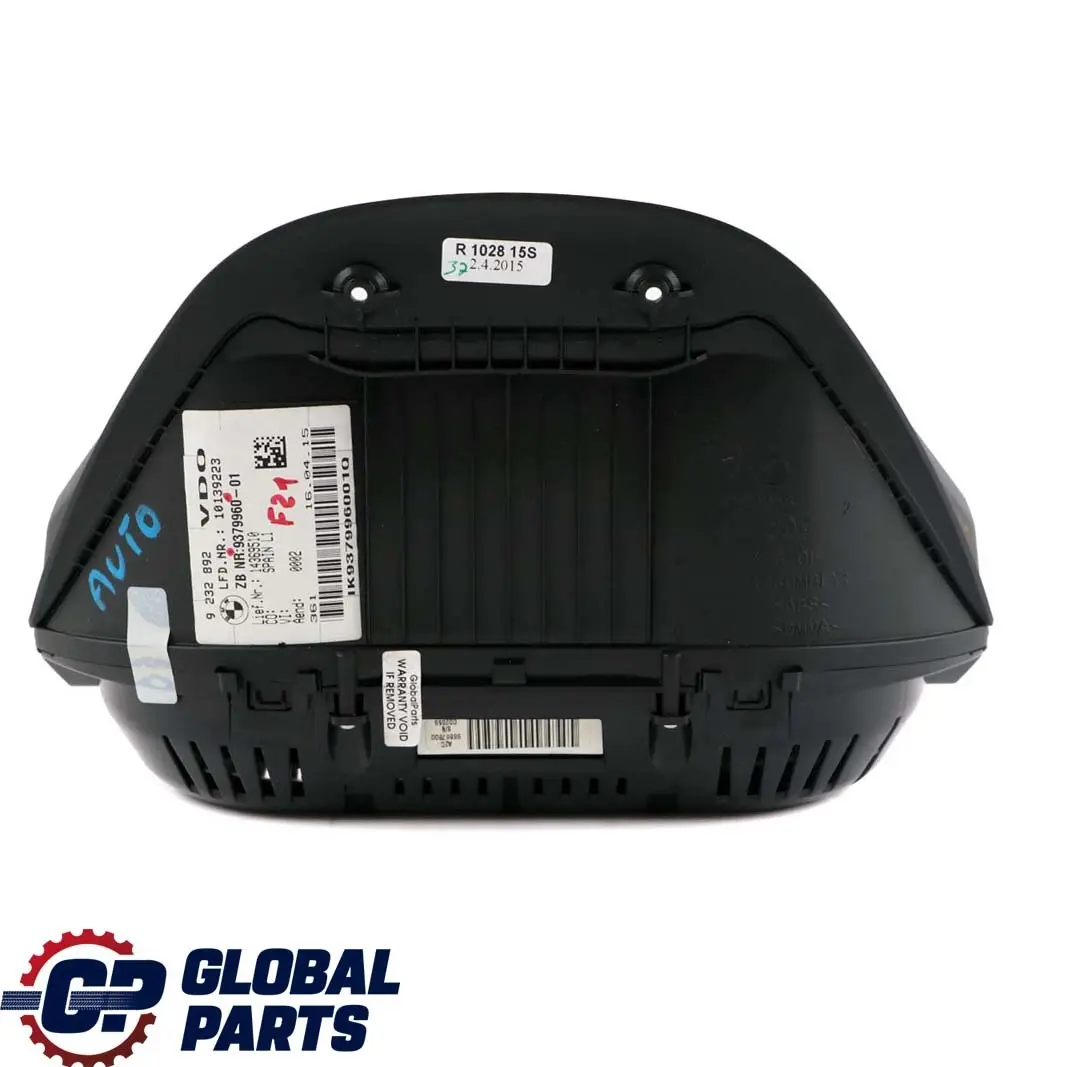 BMW 1 3 Series F20 F21 F30 F31 Instrument Cluster Speedo Clocks MPH Automatic - SKU rhd-9379960 - Part number 9379960