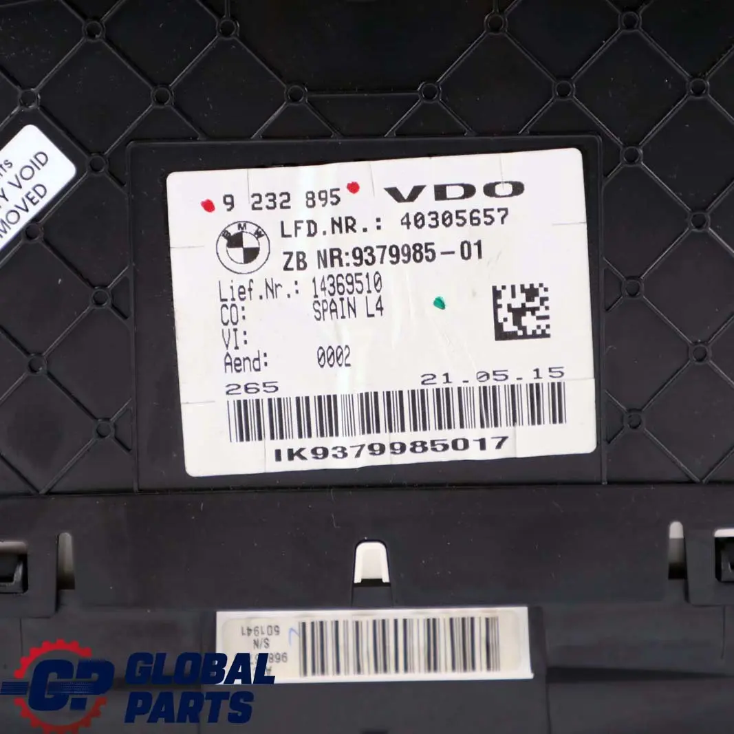 Instrument Cluster Speedo Clocks MPH Automatic to BMW 3 4 F30 F31 F32 with Part number 9379985 BMW 3 4 F30 F31 F32 Instrument Cluster Speedo Clocks MPH Automatic - SKU rhd-9379985 - Part number 9379985