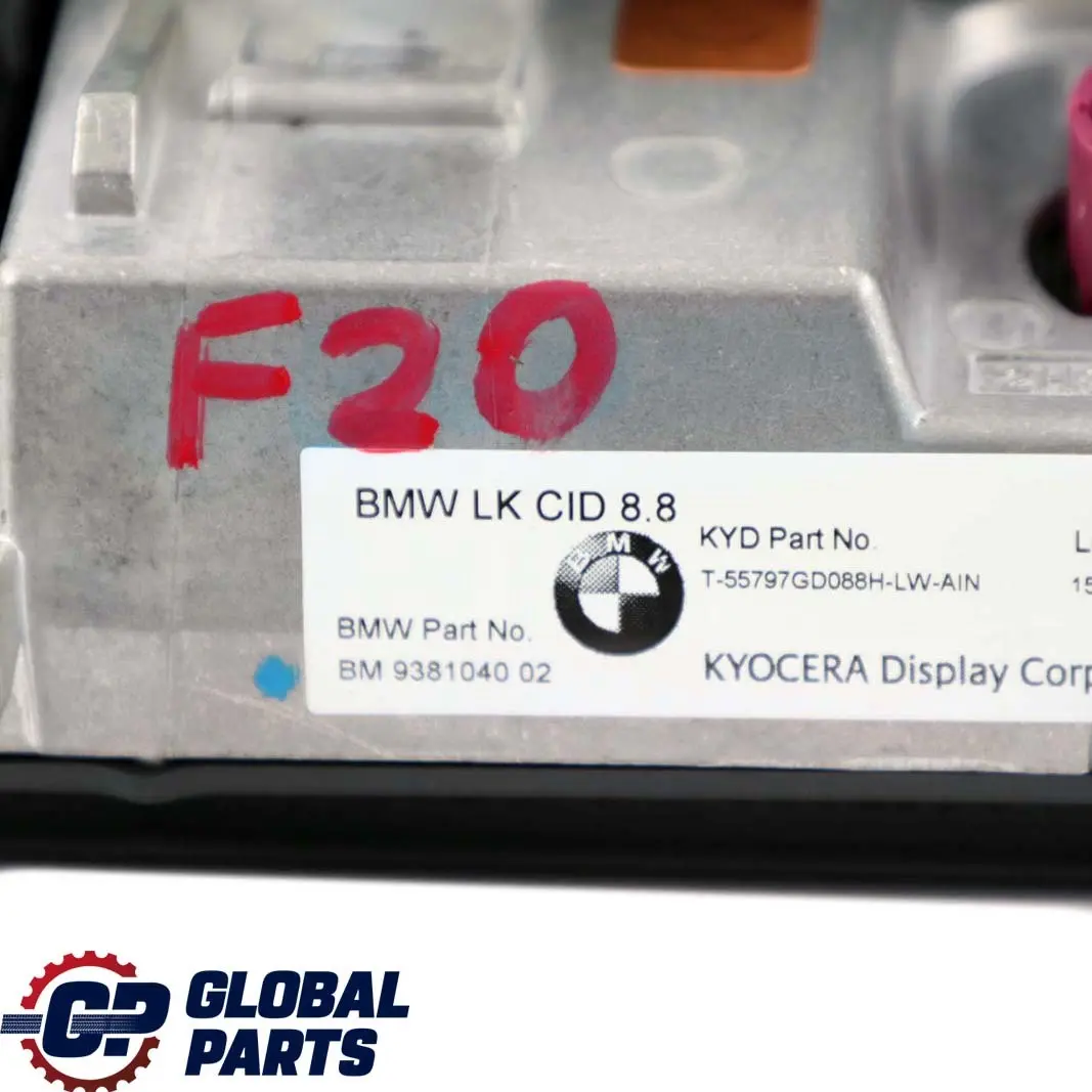 Central Information Display Screen 8,8" to BMW 1 2 F20 F21 LCI F22 F23 with Part number 9381040 BMW 1 2 F20 F21 LCI F22 F23 Central Information Display Screen 8,8" - SKU rhd-9381040 - Part number 9381040