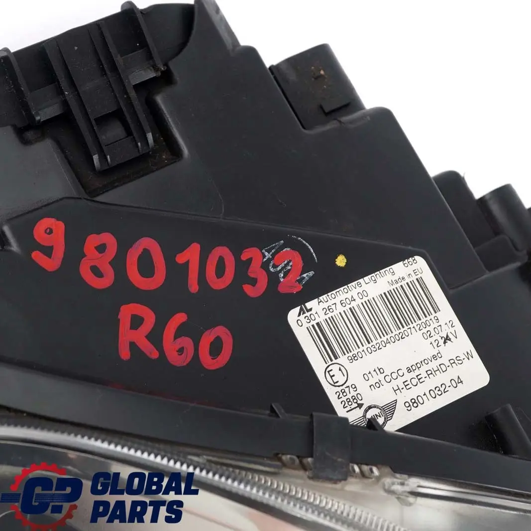 Mini Cooper R60 R61 Headlight Turn Indicator White Front Lamp Right O/S - SKU rhd-9801032 - Part number 9801032