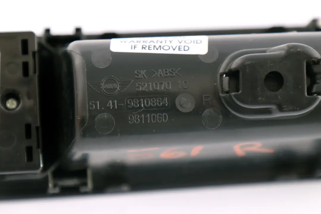 Mini Paceman R61 Window Lifter Switch Chrome Right O/S 9354860 - SKU rhd-9811060 - Part number 9811060