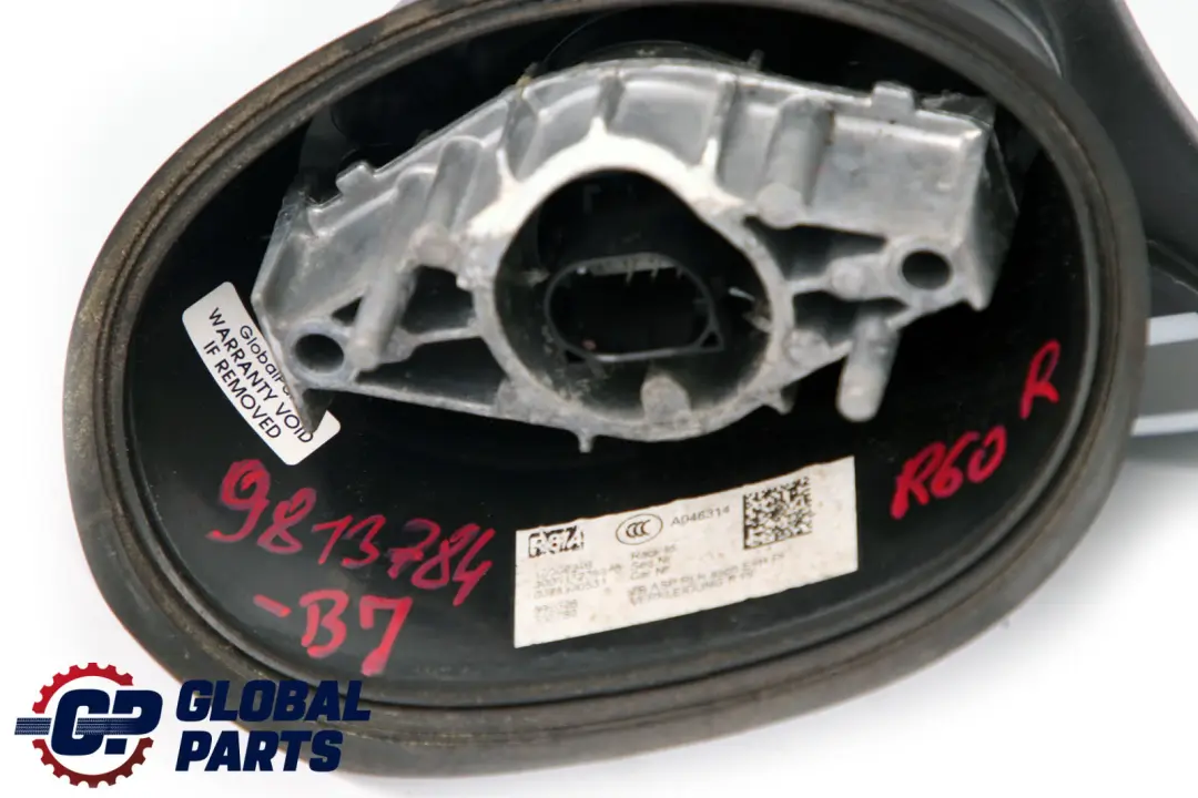 Heated Power Fold Right Door Wing Mirror O/S Black Jack to BMW Mini R60 R61 with Part number 9813784 BMW Mini R60 R61 Heated Power Fold Right Door Wing Mirror O/S Black Jack - SKU rhd-9813784-BJ - Part number 9813784