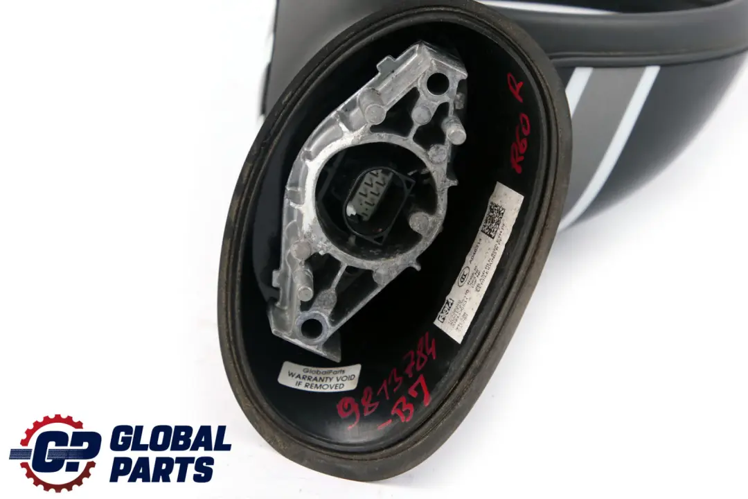 Heated Power Fold Right Door Wing Mirror O/S Black Jack to BMW Mini R60 R61 with Part number 9813784 BMW Mini R60 R61 Heated Power Fold Right Door Wing Mirror O/S Black Jack - SKU rhd-9813784-BJ - Part number 9813784