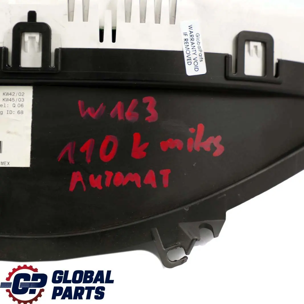 Mercedes-Benz M ML W163 Instrument Cluster Speedo Clocks Automatic to with Part number A1635407711 Mercedes-Benz M ML W163 Instrument Cluster Speedo Clocks Automatic - SKU rhd-A1635407711 - Part number A1635407711