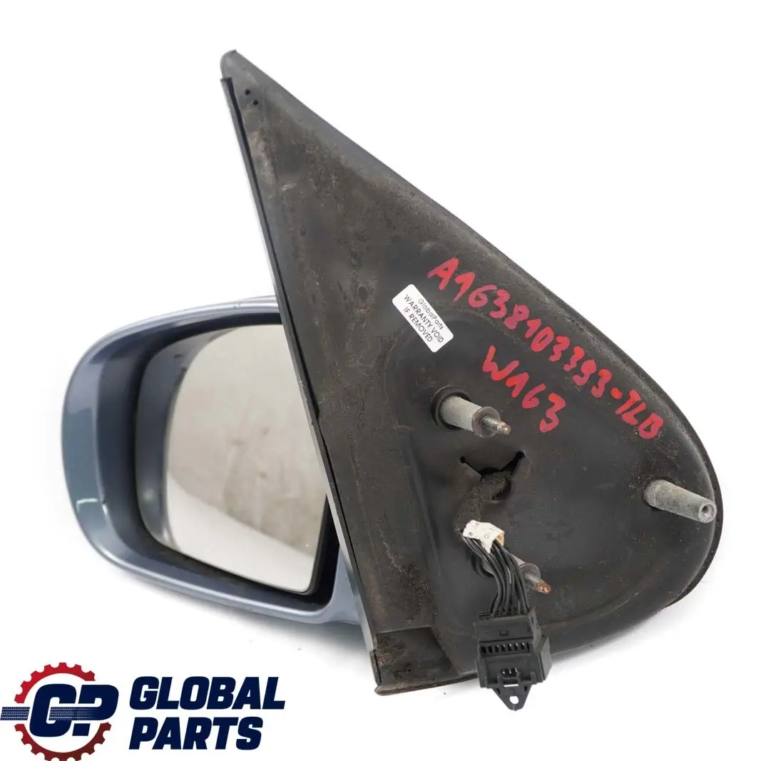 Mercedes-Benz M ML W163 Left N/S Wing Door Mirror Folding Teallite Blue 353 to with Part number A1638103393 Mercedes-Benz M ML W163 Left N/S Wing Door Mirror Folding Teallite Blue 353 - SKU rhd-A1638103393-TLB - Part number A1638103393