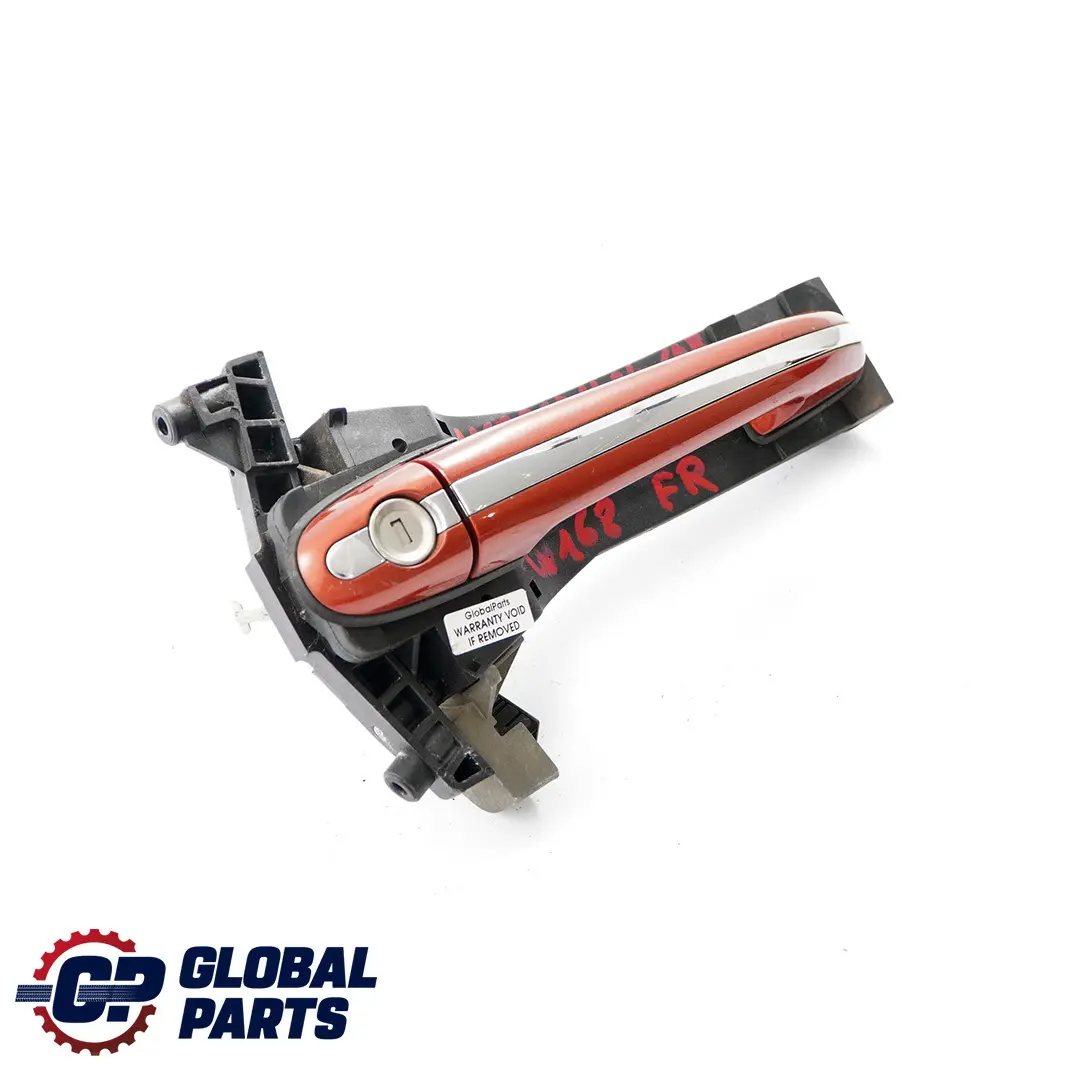 Mercedes-Benz A-Class W168 Front Right Door O/S Handle Mica Coral Orange 490 to with Part number A1687601434 Mercedes-Benz A-Class W168 Front Right Door O/S Handle Mica Coral Orange 490 - SKU rhd-A1687601434-COR - Part number A1687601434