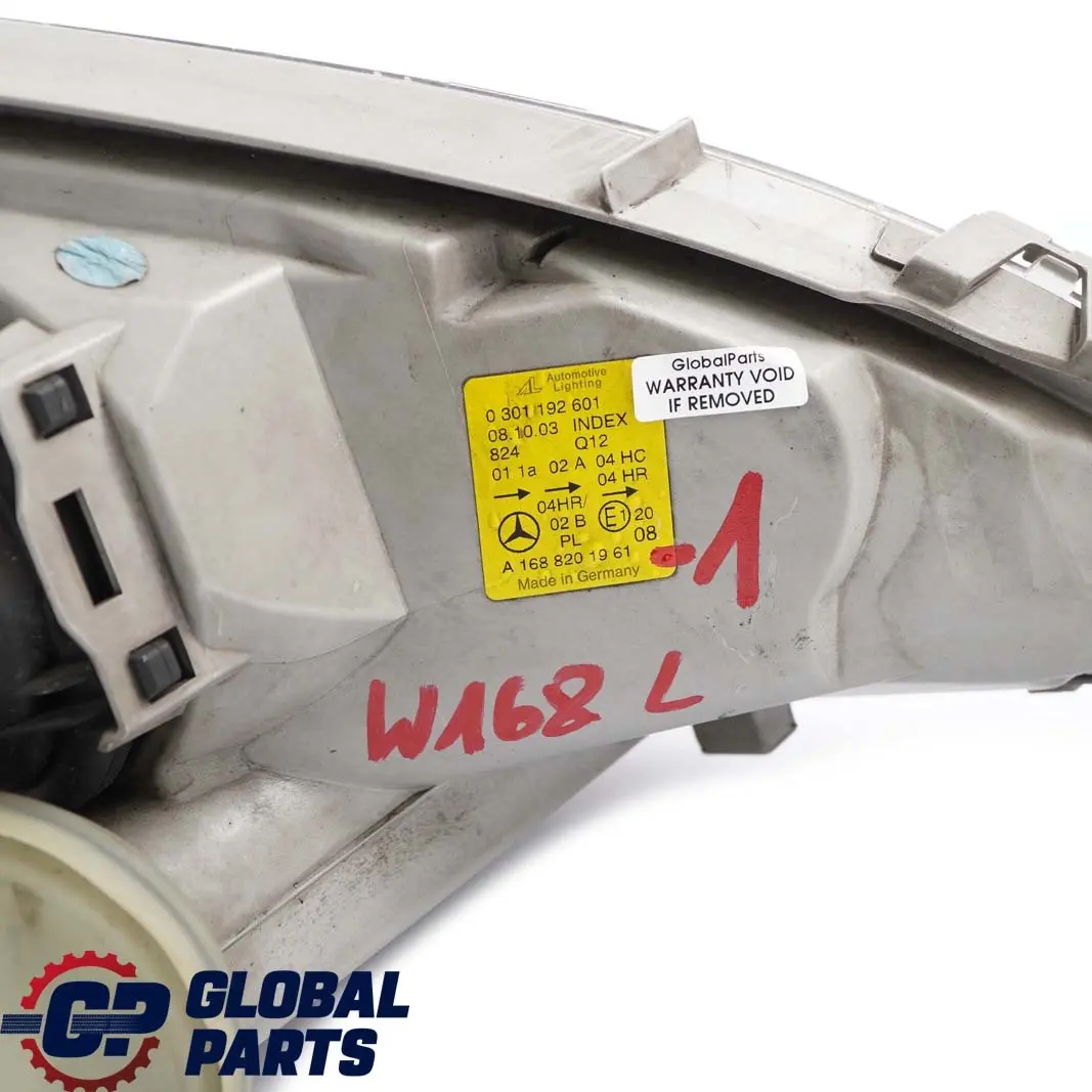  Mercedes-Benz A-Class W168 Headlight Headlamp Front Lamp Left N/S - SKU rhd-A1688201961-1 - Part number A1688201961