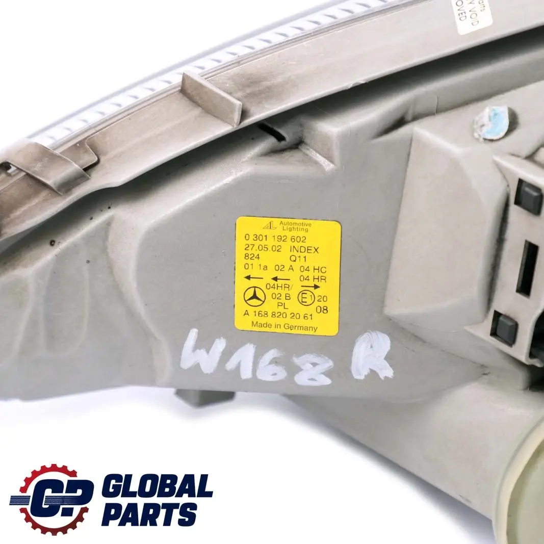 Headlight Headlamp Lamp Front Right O/S to Mercedes W168 with Part number A1688202061 Mercedes W168 Headlight Headlamp Lamp Front Right O/S - SKU rhd-A1688202061 - Part number A1688202061