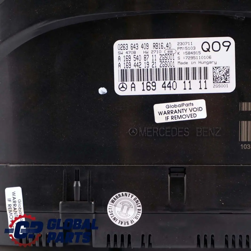  Mercedes-Benz A-Class W169 Instrument Cluster Speedo Clocks Manual - SKU rhd-A1694401111 - Part number A1694401111