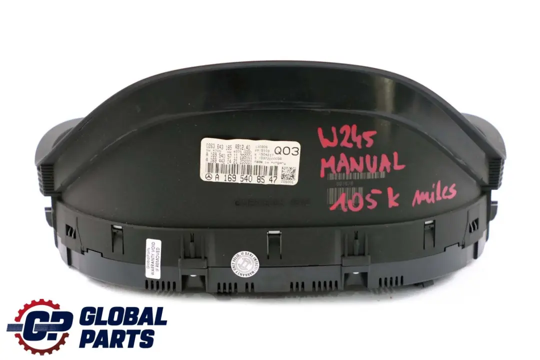Mercedes B-Class W245 Instrument Cluster Speedo Clocks Manual - SKU rhd-A1695408547 - Part number A1695408547