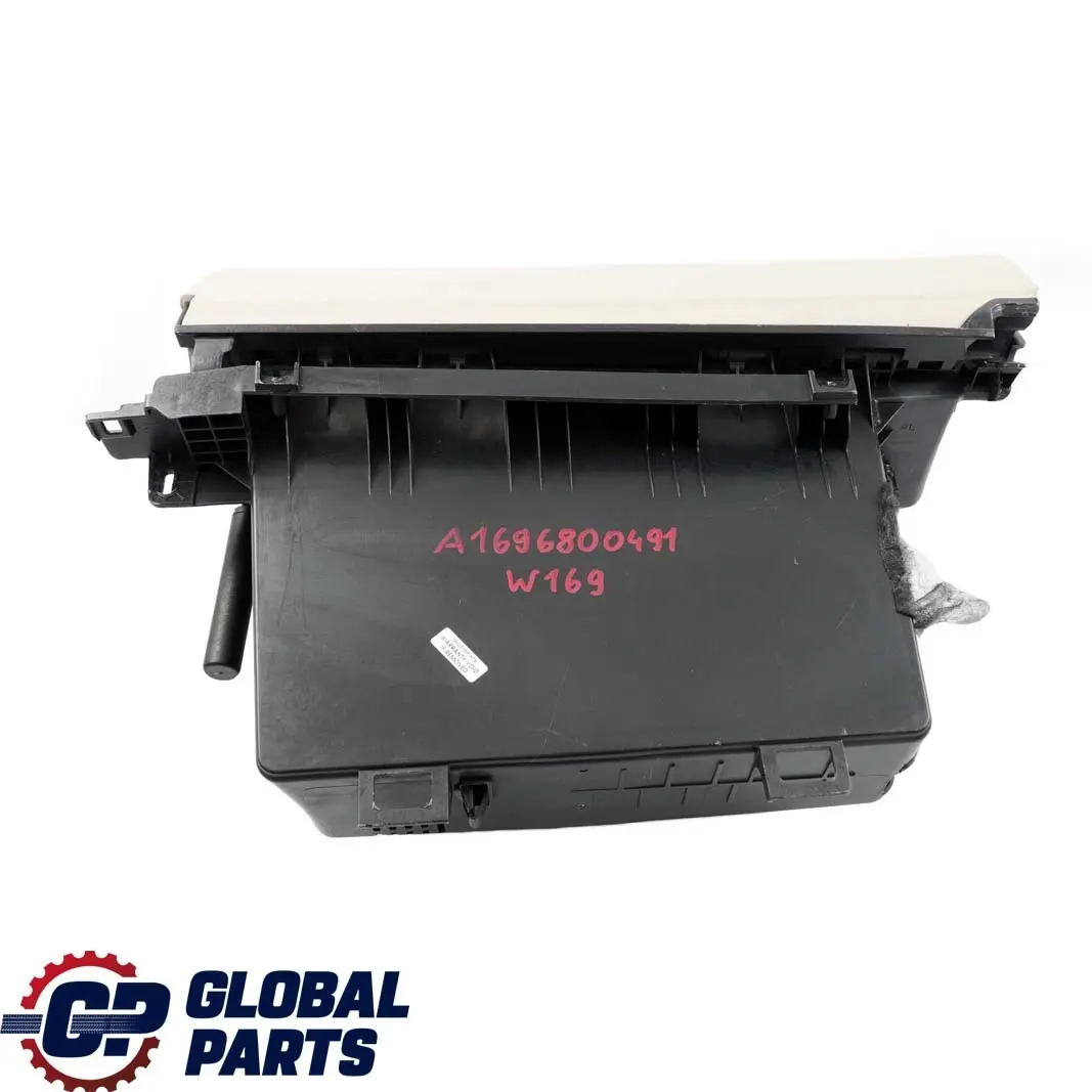 Mercedes-Benz A B Class W169 W245 Beige Storage Compartment Glove Box Cover to with Part number A1696800491 Mercedes-Benz A B Class W169 W245 Beige Storage Compartment Glove Box Cover - SKU rhd-A1696800491-1 - Part number A1696800491