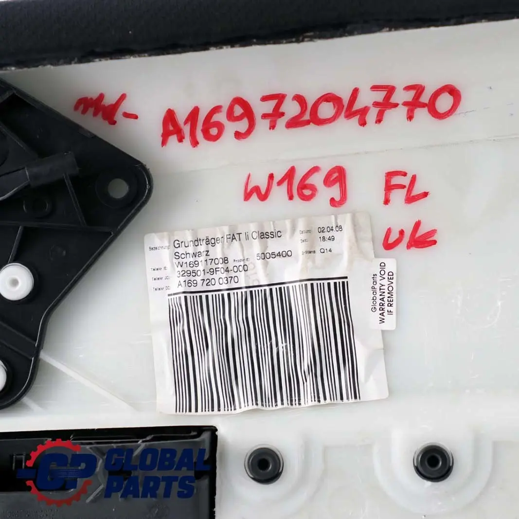 Mercedes Benz A Class W169 Front Left N/S Door Card Trim Panel Cloth Black - SKU rhd-A1697204770 - Part number A1697204770