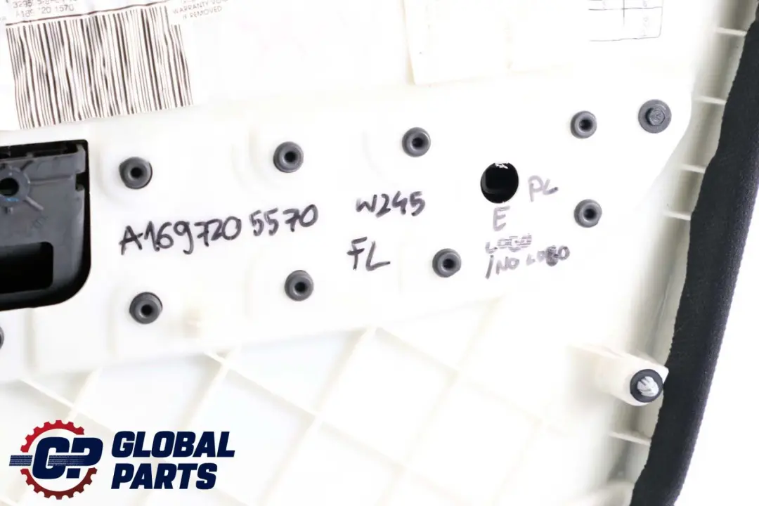 Benz B Class W245 Front Left N/S Door Card Trim Panel Cloth Black to Mercedes with Part number A1697205570 Mercedes Benz B Class W245 Front Left N/S Door Card Trim Panel Cloth Black - SKU rhd-A1697205570-1 - Part number A1697205570