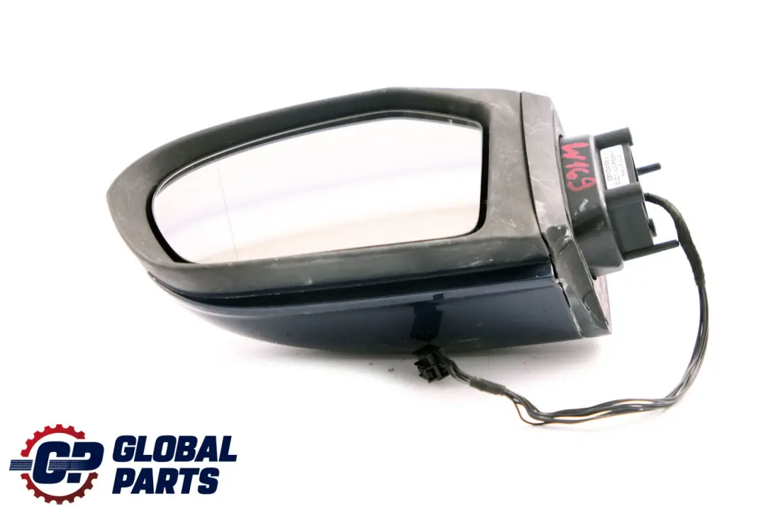  Mercedes-Benz A-Class W169 Left N/S Wing Door Mirror Atoll Blue Metallic 375U - SKU rhd-A1698100376-AB - Part number A1698100376