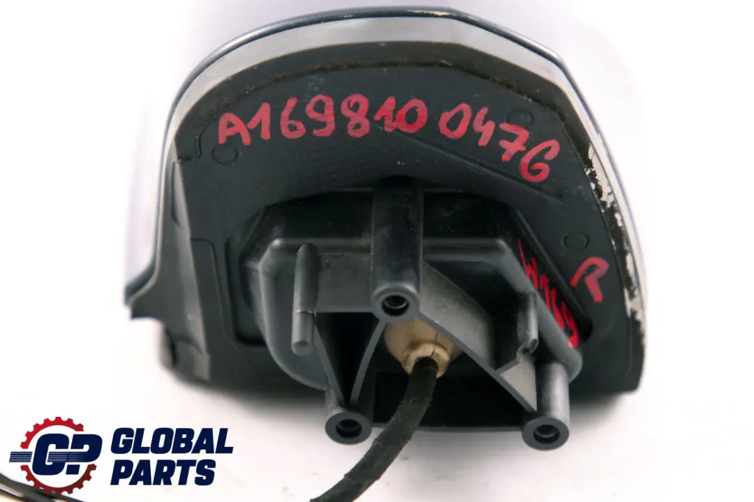  Mercedes-Benz A-Class W169 Right O/S Wing Door Mirror Atoll Blue Metallic 375U - SKU rhd-A1698100476-AB - Part number A1698100476