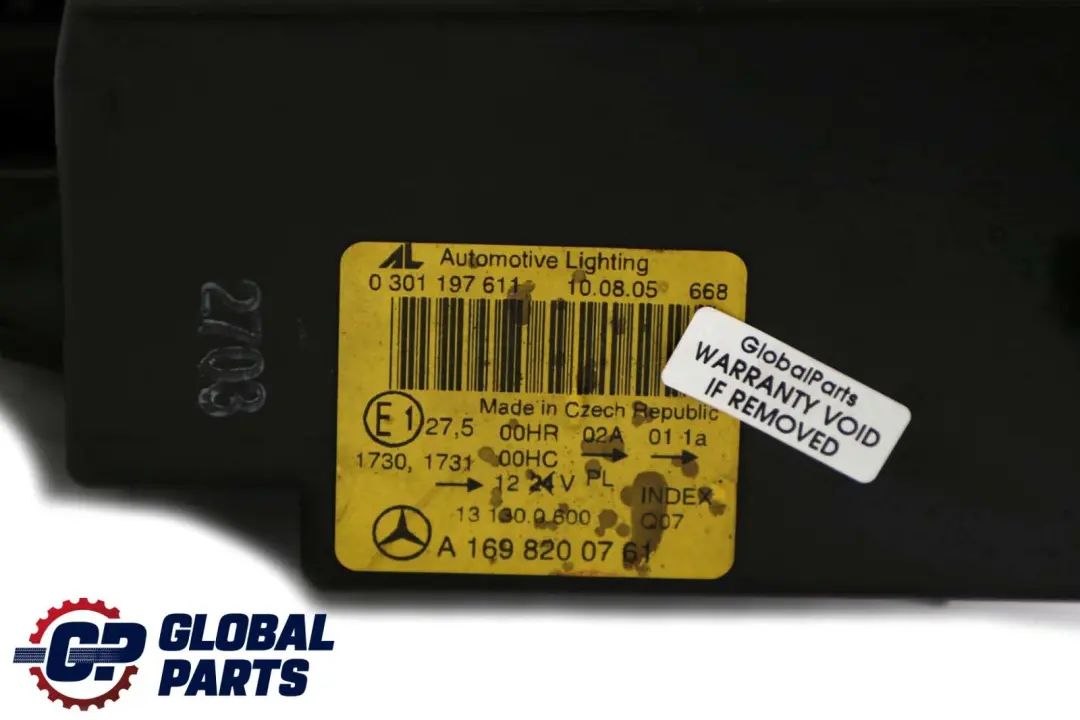  Mercedes-Benz A-Class W169 Headlight Headlamp Lamp Front Left N/S - SKU rhd-A1698200761 - Part number A1698200761