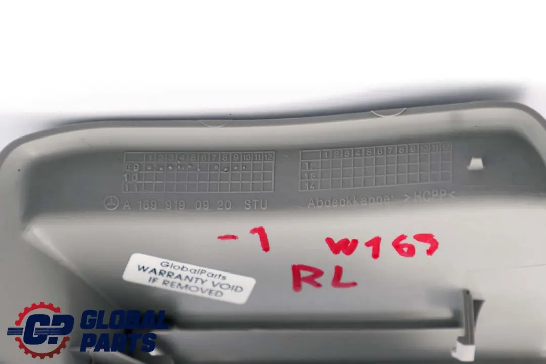 Class W169 W245 Rear Left N/S Trim Cover Seat Grey to Mercedes A B with Part number A1699190920 Mercedes A B Class W169 W245 Rear Left N/S Trim Cover Seat Grey - SKU rhd-A1699190920-1 - Part number A1699190920