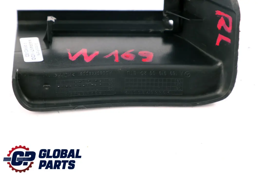 Class W169 W245 Rear Left N/S Trim Cover Seat Rail to Mercedes A B with Part number A1699190920 Mercedes A B Class W169 W245 Rear Left N/S Trim Cover Seat Rail - SKU rhd-A1699190920 - Part number A1699190920