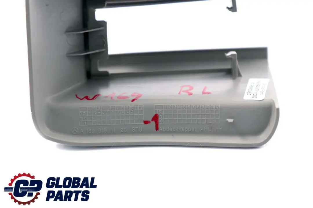 Class W169 W245 Rear Left N/S Trim Cover Seat Grey to Mercedes A B with Part number A1699191120 Mercedes A B Class W169 W245 Rear Left N/S Trim Cover Seat Grey - SKU rhd-A1699191120-1 - Part number A1699191120